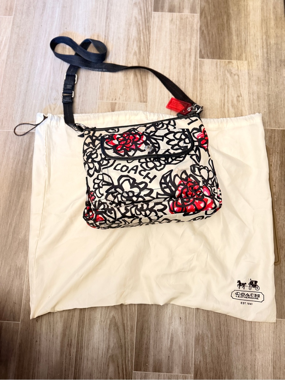 Coach Poppy Graffiti Shoulder Bag